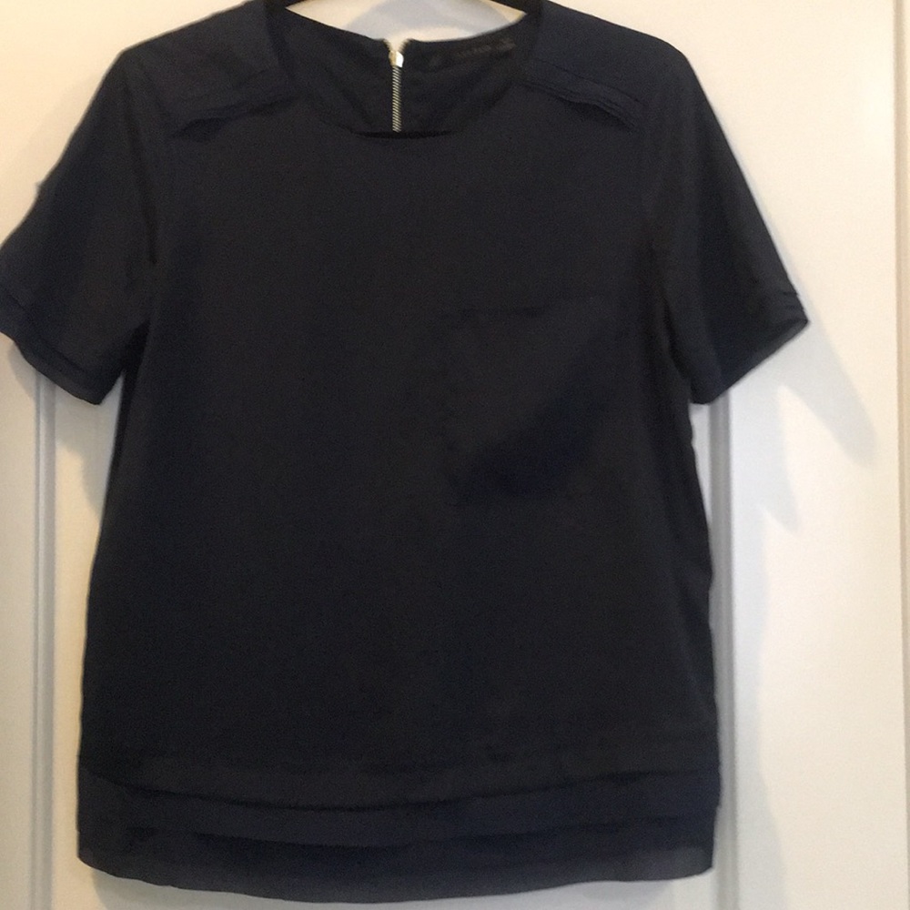 Zara Basic Blue Blouse Size S